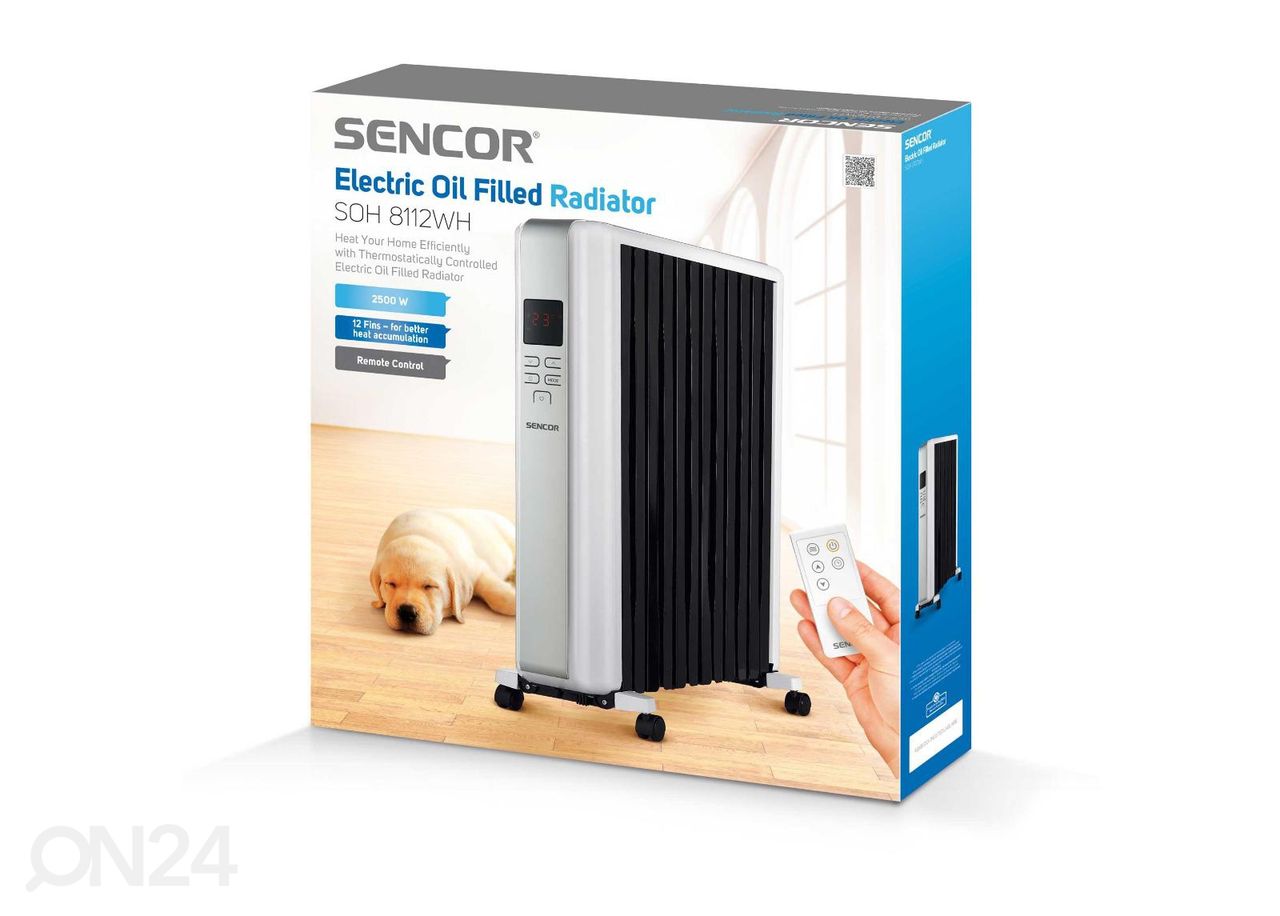 Электрический масляный радиатор Sencor SOH8112WH увеличить