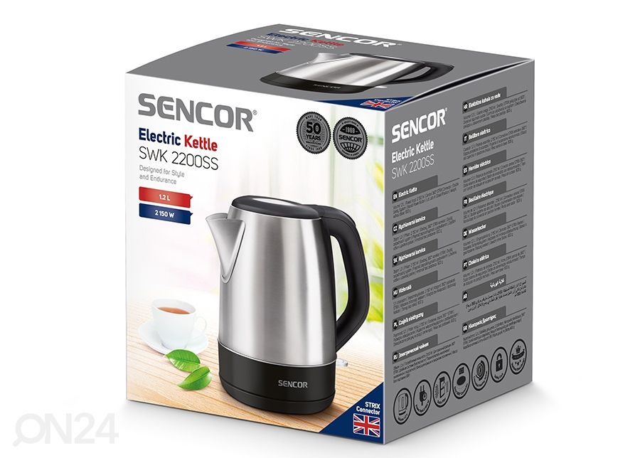 Электрический чайник Sencor 1.2 л SWK2200SS увеличить