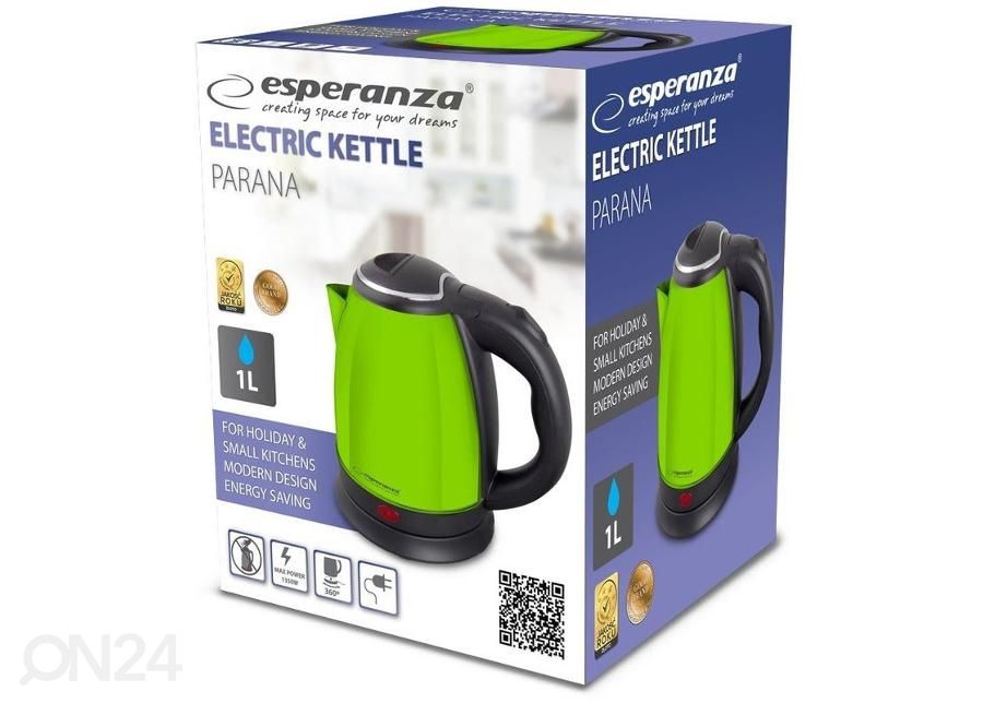 Электрочайник Esperanza EKK113G, зеленый увеличить