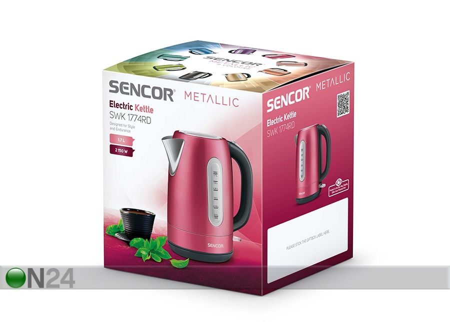 Электрочайник Sencor Metallic 1,7 L SWK1774RD увеличить