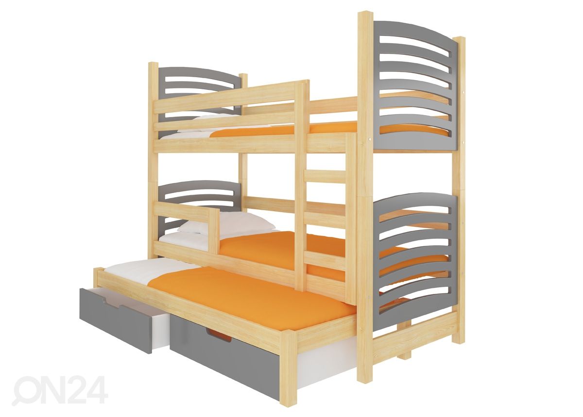3-местная двухъярусная кровать Lena I 75x180 cm увеличить