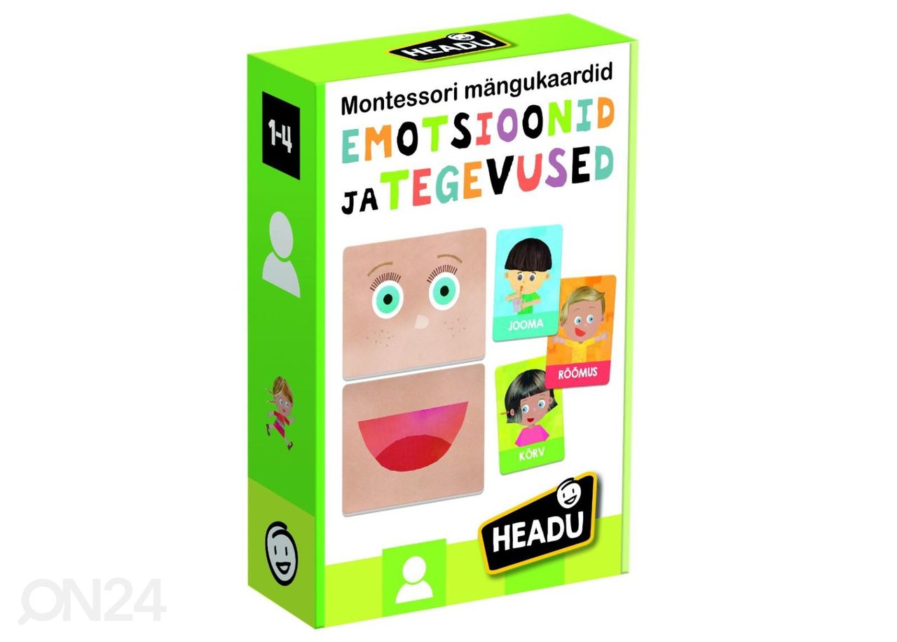 HEADU Montessori игральные карты эмоции и действия, EE увеличить