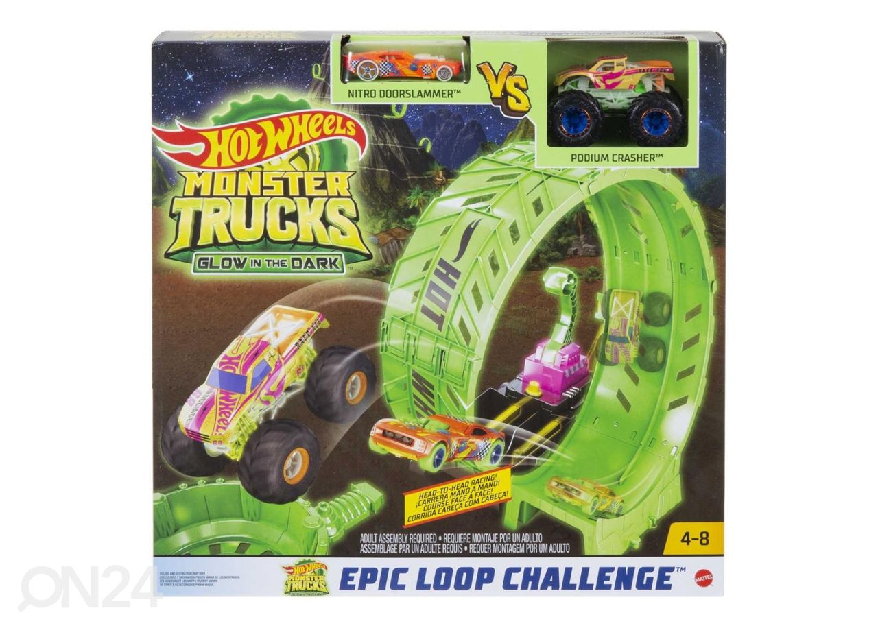 Hot Wheels® Monster Trucks® светящаяся в темноте Мёртвая петля увеличить