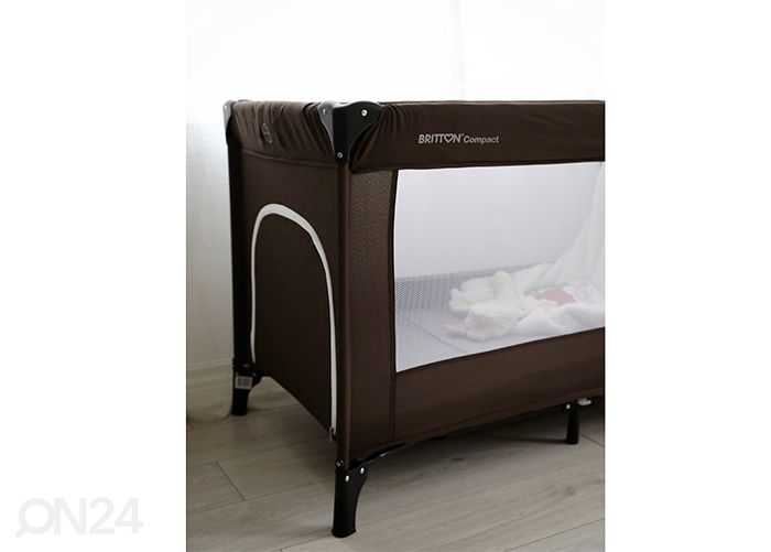 Kровать-манеж Britton Compact, темно-коричневый увеличить
