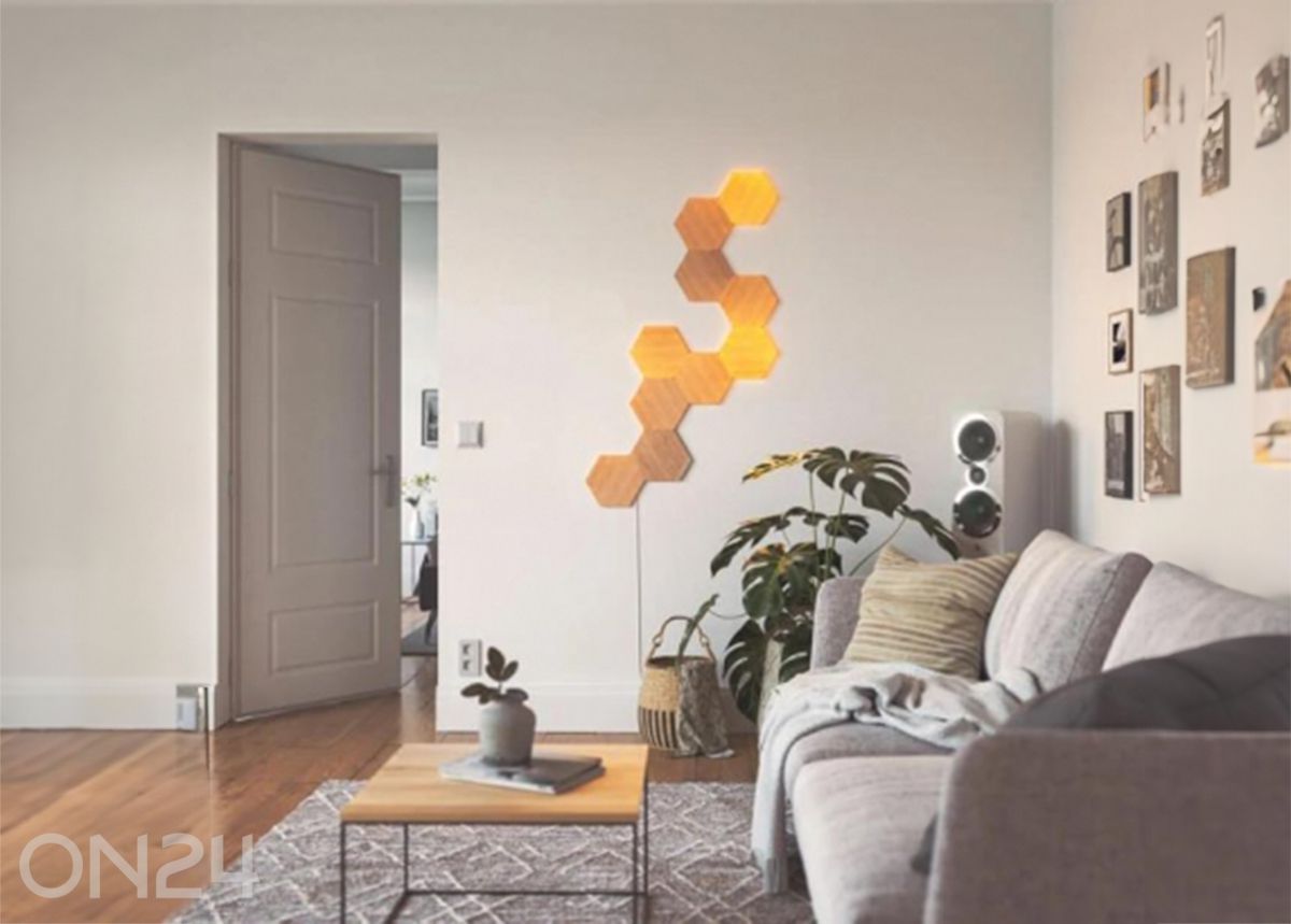 Nanoleaf Elements Wood Look Hexagons расширительный комплект (3 панели), теплый и холодный свет увеличить