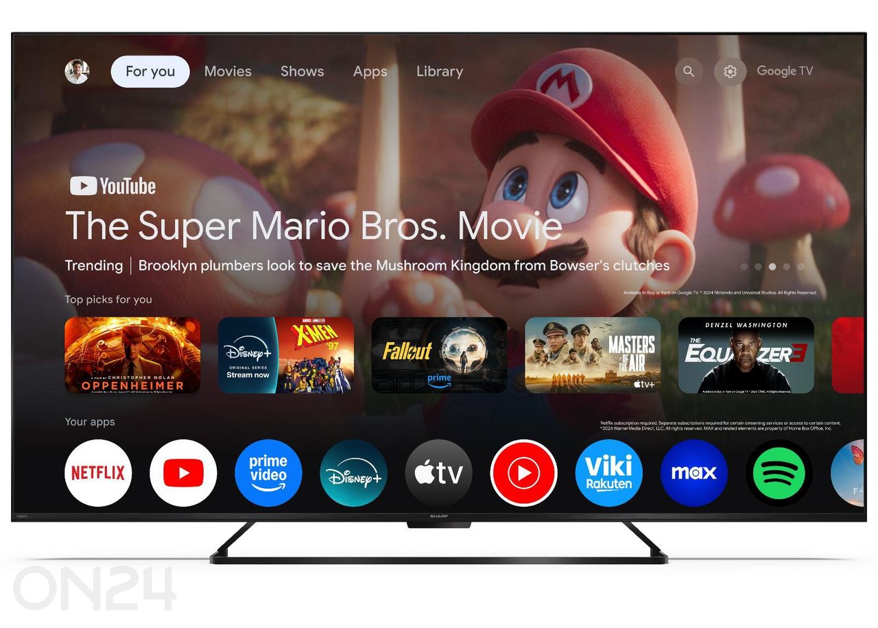 Teler Sharp 55" (139 см) QLED 4K Ultra HD Google TV, Dolby Vision IQ, Dolby Atmos увеличить