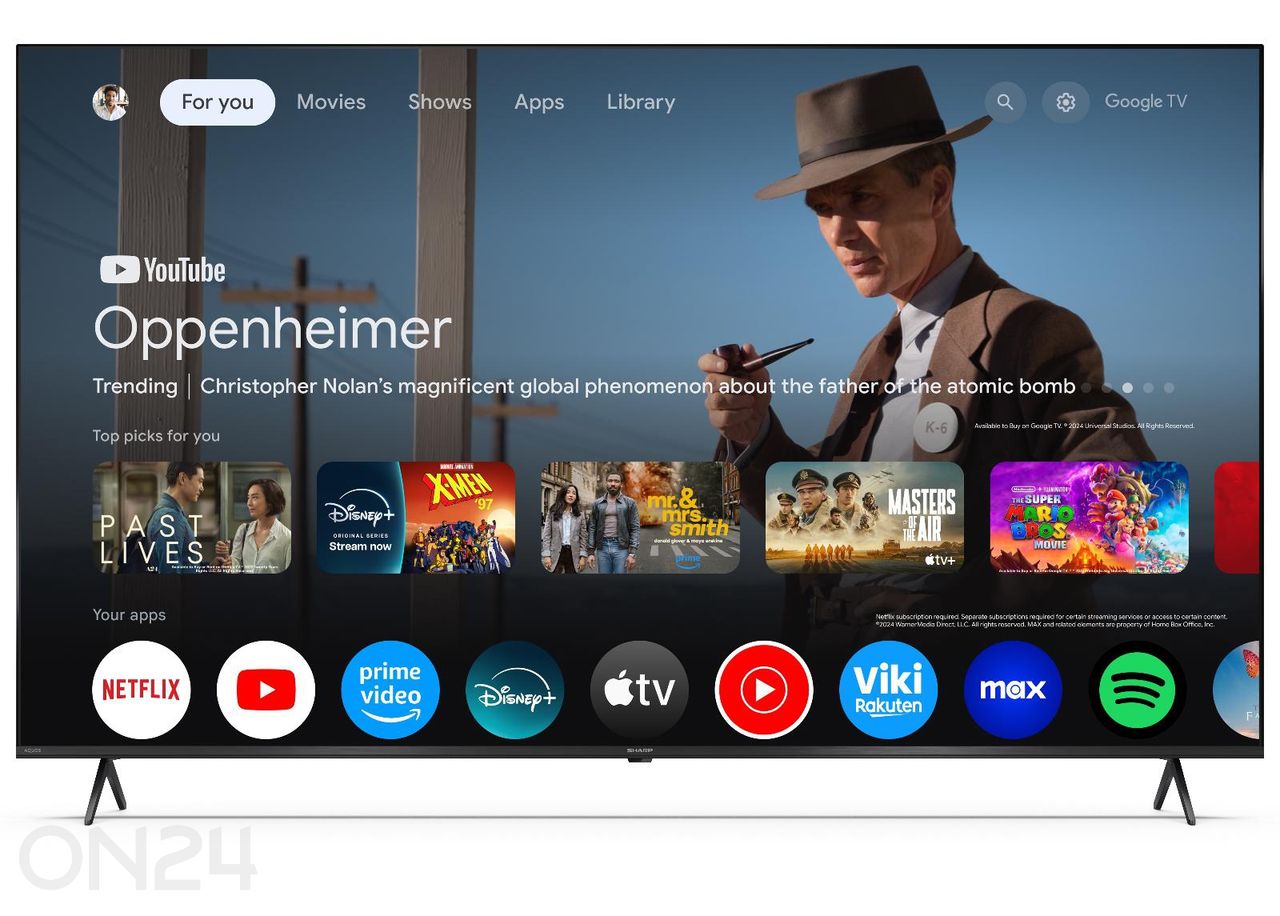 Teler Sharp 65" (164 см) QLED 4K Ultra HD Google TV, Dolby Vision, Dolby Atmos увеличить