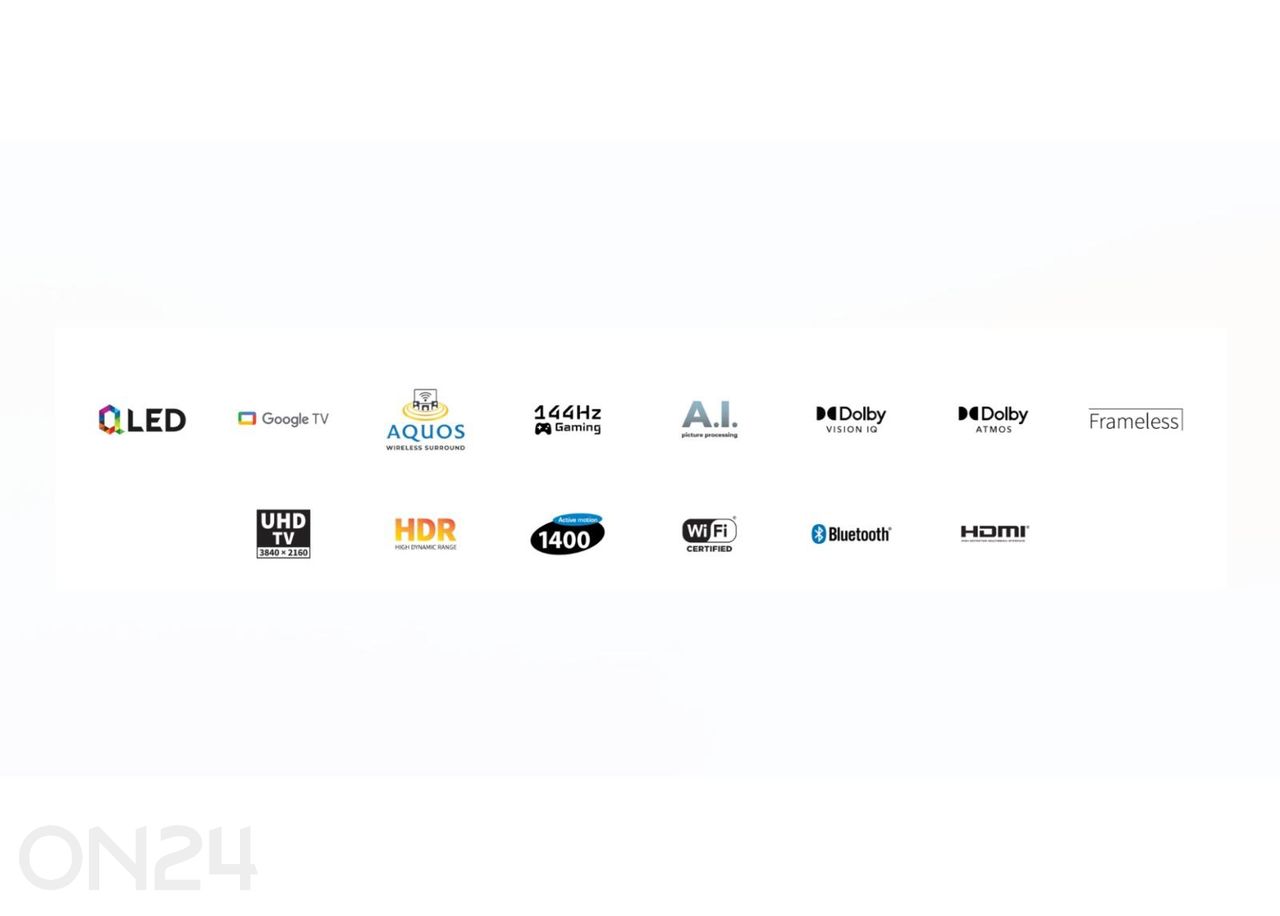 Teler Sharp 65" (164 см) QLED 4K Ultra HD Google TV, Dolby Vision IQ, Dolby Atmos увеличить