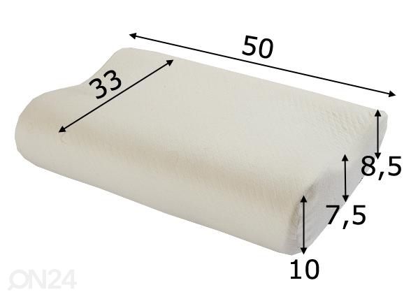 Анатомическая подушка Madrazzi Lux memory foam размеры