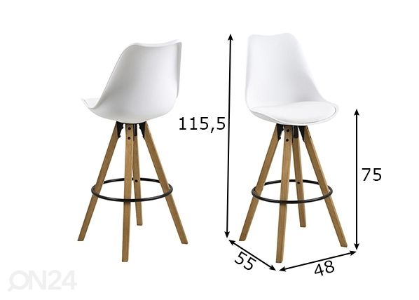 Барные стулья 2 шт размеры