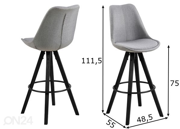 Барные стулья Dima, 2 шт размеры