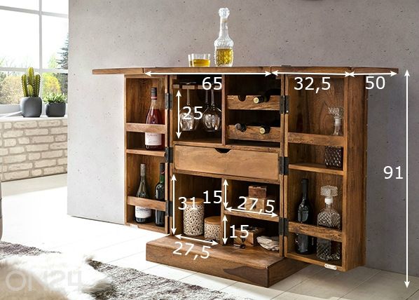 Барный стол / барный шкаф Sira размеры