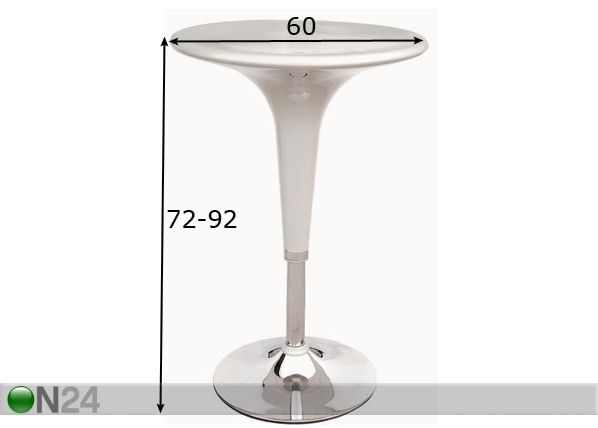 Барный стол Soda Bar, белый размеры