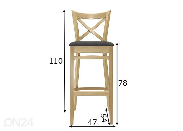 Барный стул Bistro 1 размеры