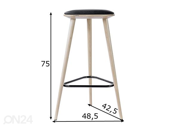 Барный стул Finn h75 cm размеры