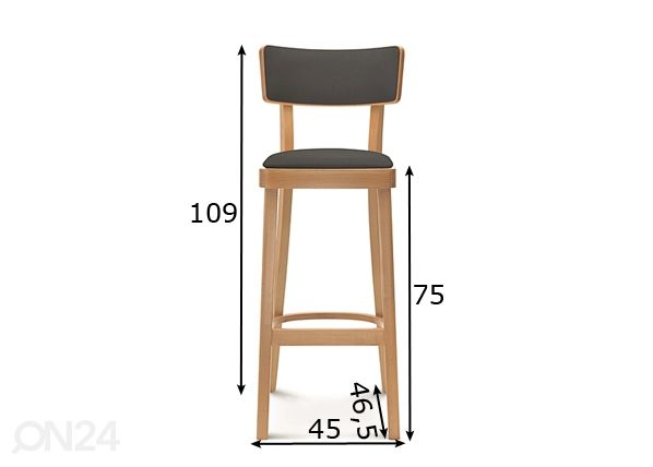 Барный стул Solid размеры