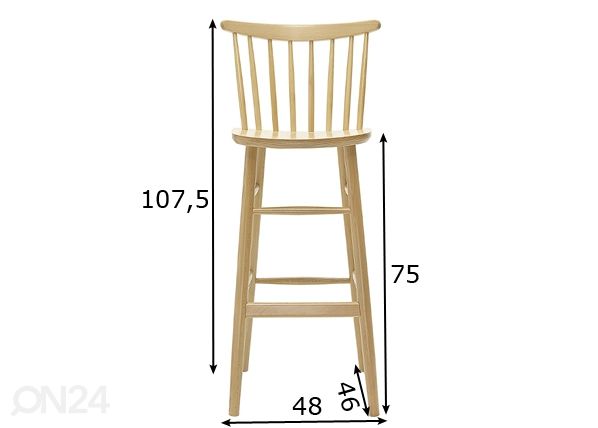 Барный стул Wand размеры