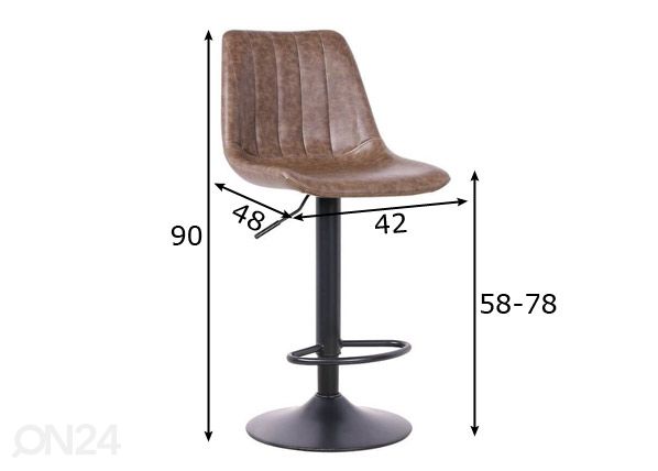 Барный стул Winchester размеры