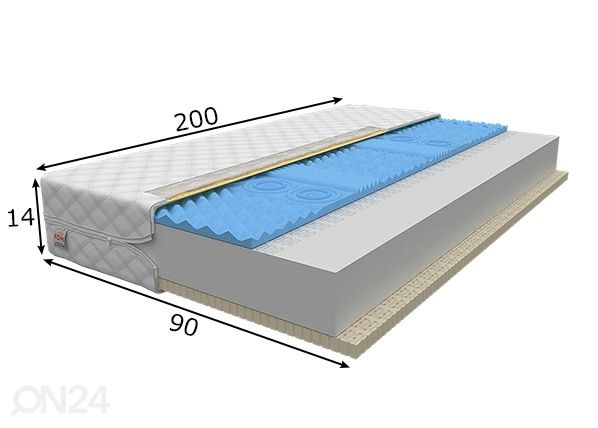 Беспружинный матрас Neapol 90x200 cm размеры