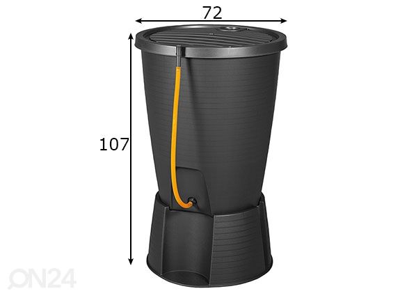 Бочка для сбора воды Keter Indigo 220 л с базой размеры