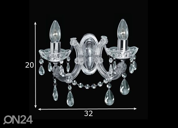 Бра Marie Therese Crystal размеры