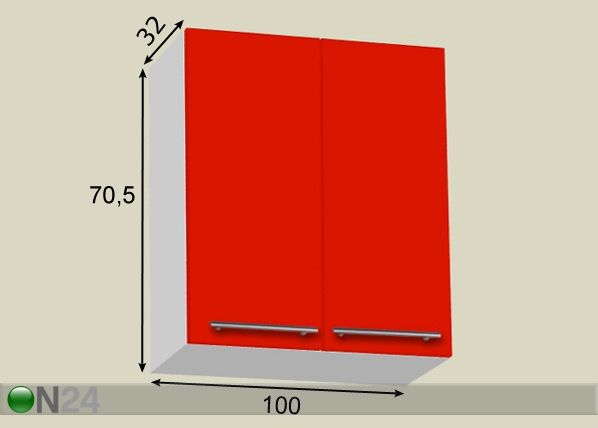 Верхний кухонный шкаф 100 cm размеры