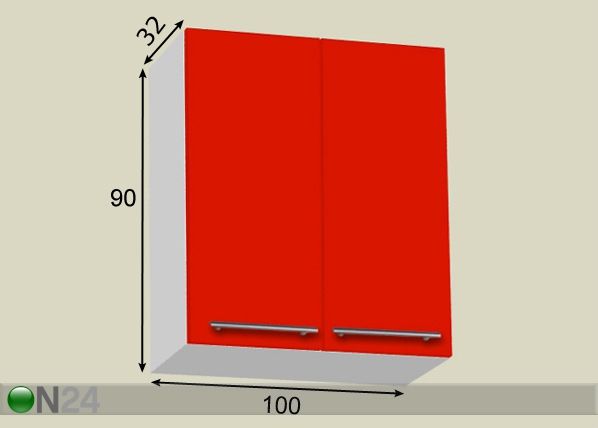 Верхний кухонный шкаф 100 cm размеры