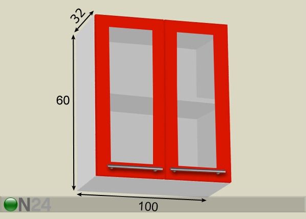 Верхний кухонный шкаф 100 cm размеры