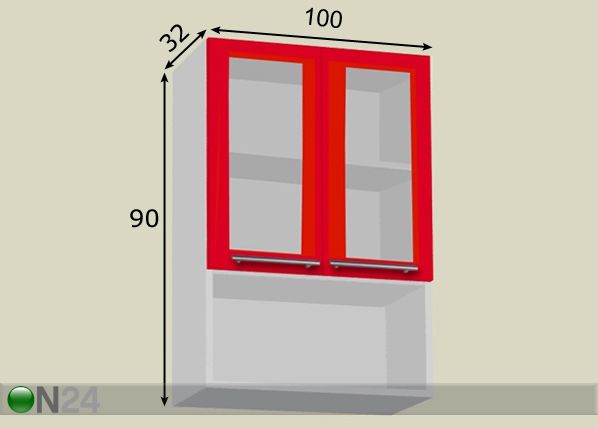 Верхний кухонный шкаф 100 cm размеры