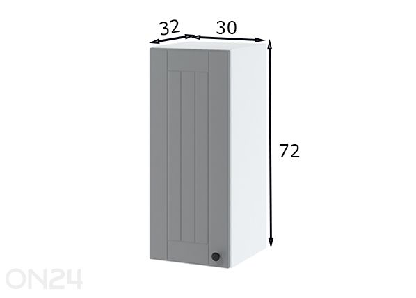 Верхний кухонный шкаф 30х72 см размеры