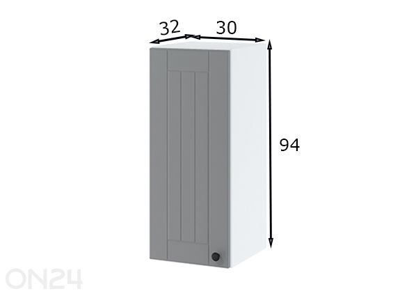 Верхний кухонный шкаф 30х94 см размеры
