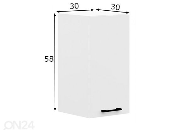 Верхний кухонный шкаф 30 cm размеры