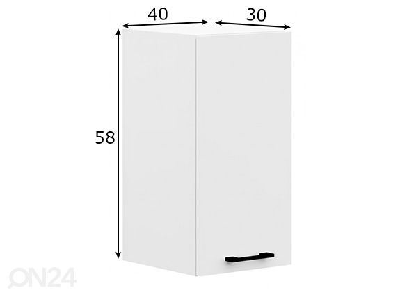 Верхний кухонный шкаф 40 cm размеры