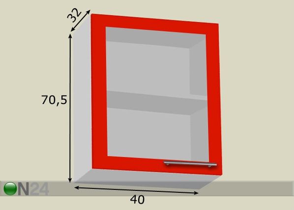 Верхний кухонный шкаф 40 cm размеры