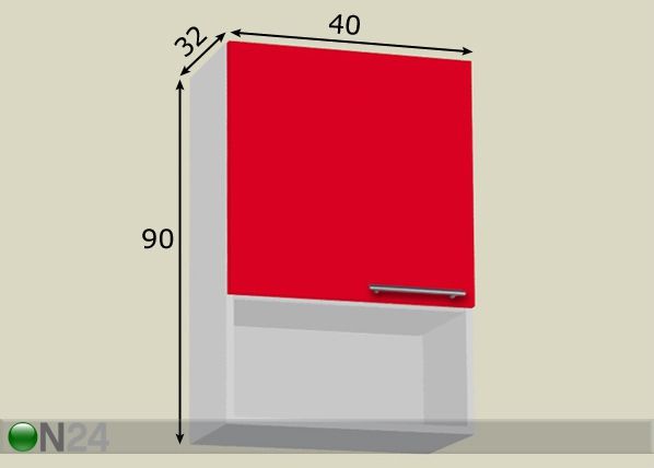 Верхний кухонный шкаф 40 cm размеры