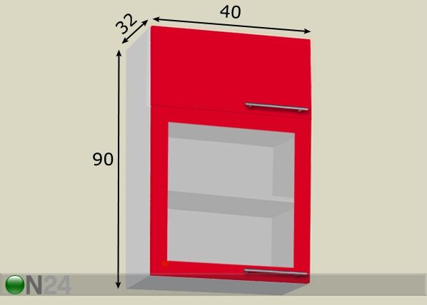 Верхний кухонный шкаф 40 cm размеры