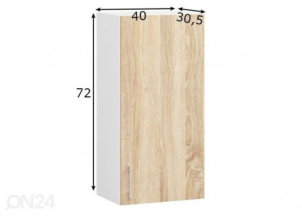 Верхний кухонный шкаф 40 cm размеры