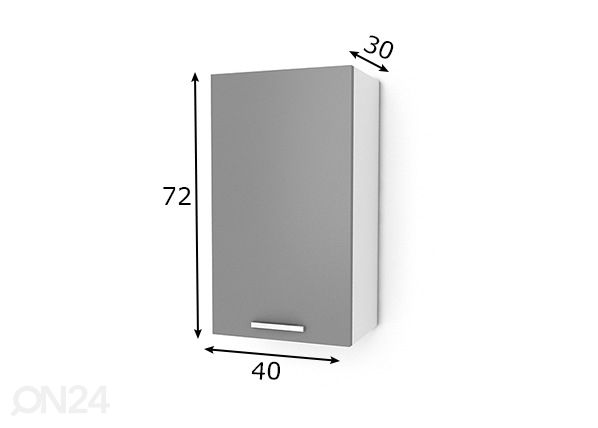 Верхний кухонный шкаф 40 cm размеры