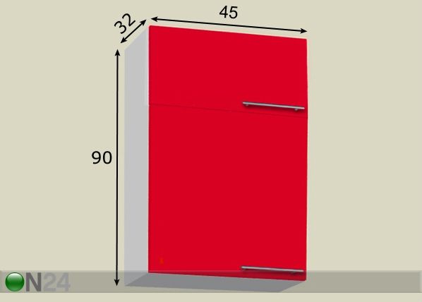 Верхний кухонный шкаф 45 cm размеры