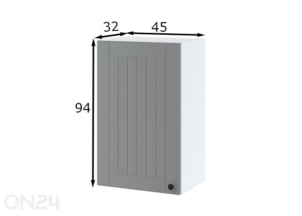 Верхний кухонный шкаф 45x94 см размеры