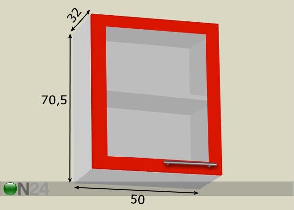 Верхний кухонный шкаф 50 cm размеры