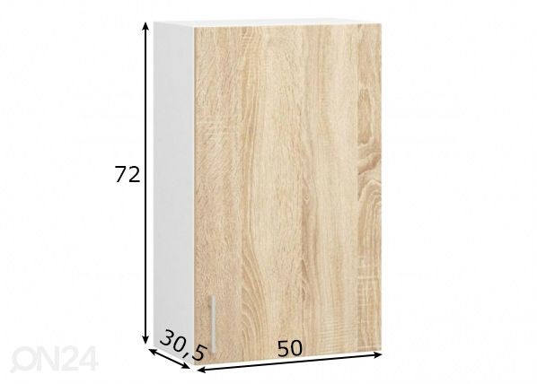 Верхний кухонный шкаф 50 cm размеры