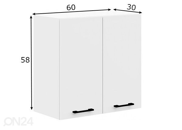Верхний кухонный шкаф 60 cm размеры