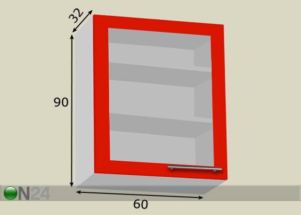 Верхний кухонный шкаф 60 cm размеры