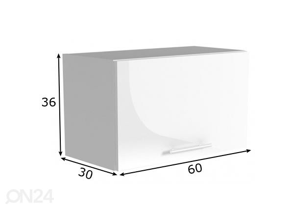 Верхний кухонный шкаф 60 cm размеры