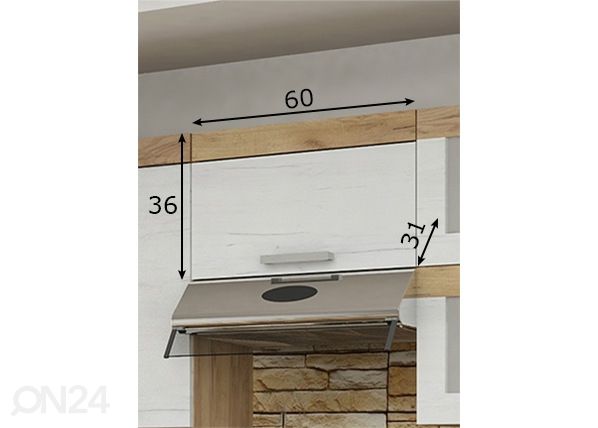 Верхний кухонный шкаф 60 cm размеры