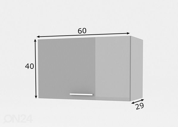 Верхний кухонный шкаф 60 cm размеры