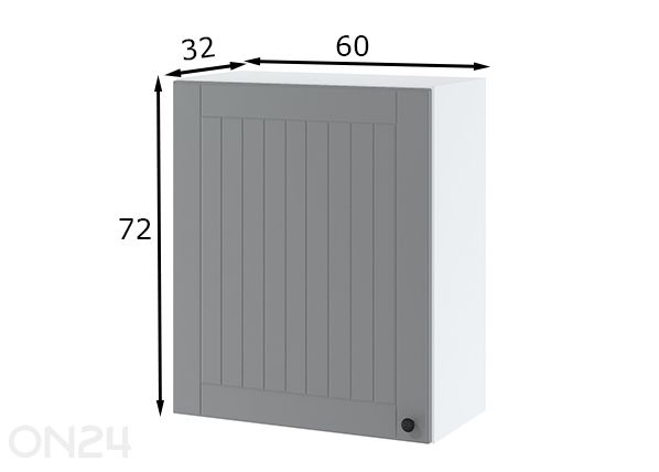 Верхний кухонный шкаф 60x72 см размеры