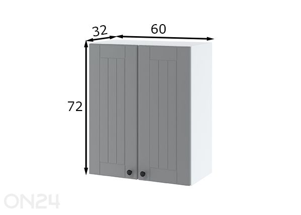 Верхний кухонный шкаф 60x72 см размеры