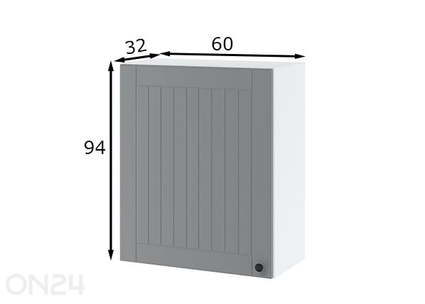 Верхний кухонный шкаф 60x94 см размеры